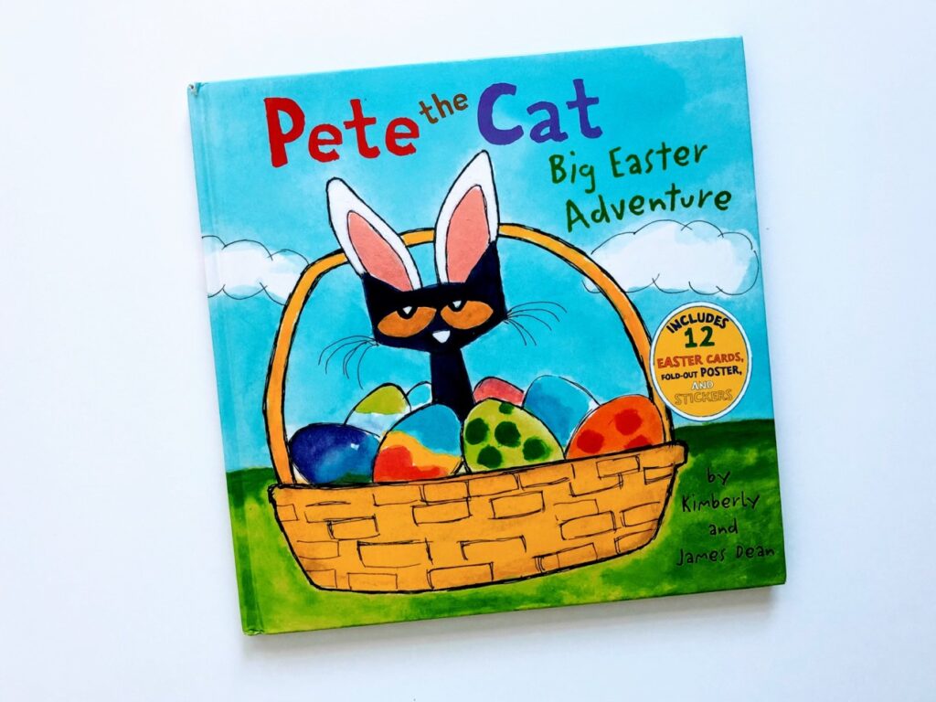 A picture of an Easter book for kids book called, Pete the Cat: Big Easter Adventure