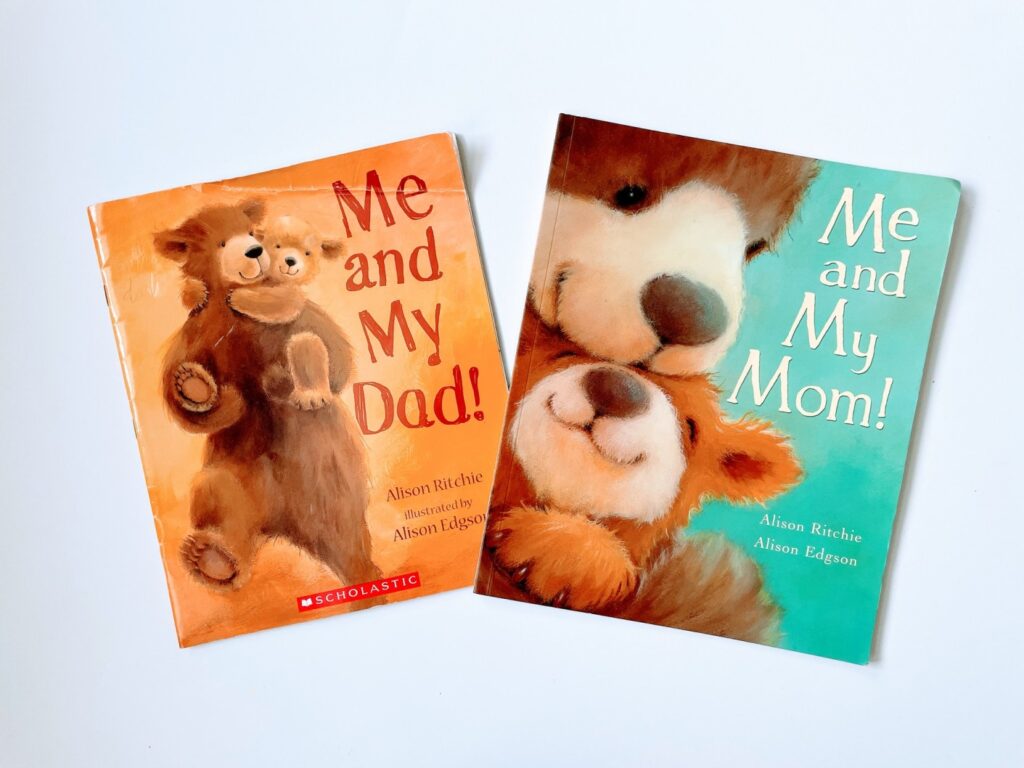 A picture of two book from list of my favorite Mother's and Father's Day Children's Books