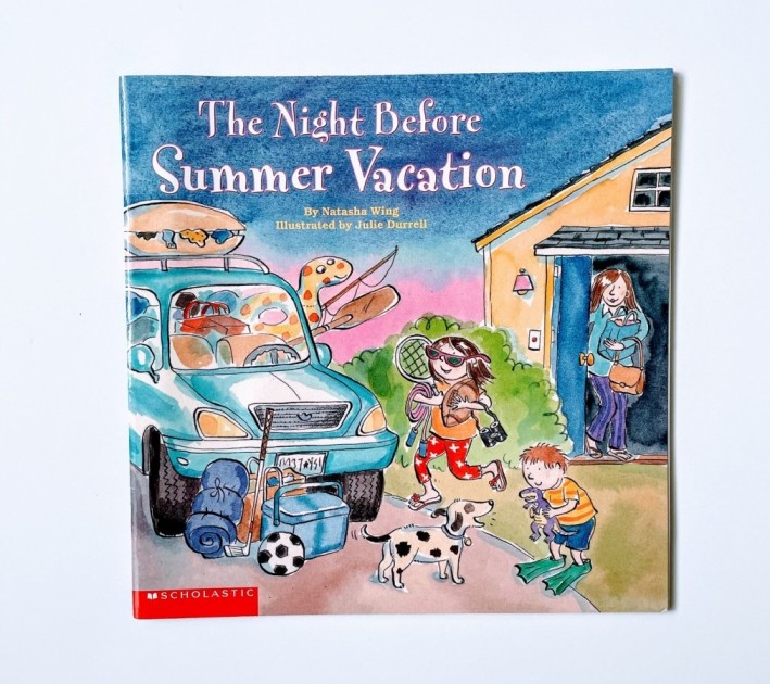 A picture of an end of the year book called, The Night Before Summer Vacation.