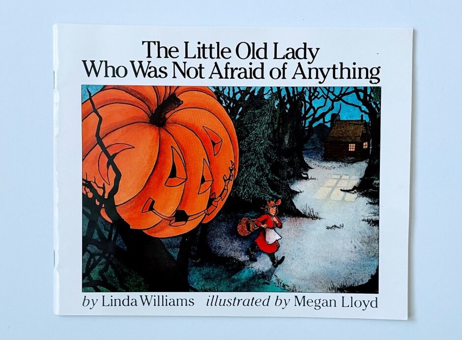 A picture of the book, The Little Old Lady Who Was Not Afraid of Anything  which is one of the best Halloween Picture books for kids.