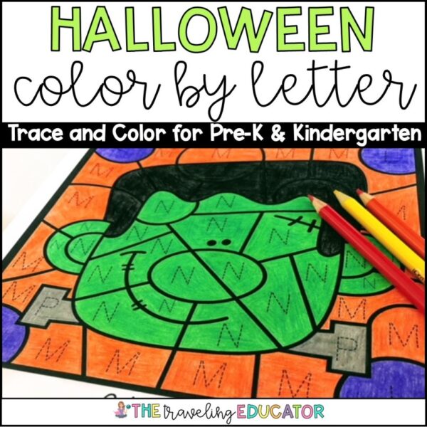 A picture of a Halloween Color by Code Worksheet