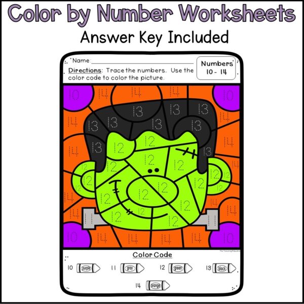 Halloween Color by Number - Image 4