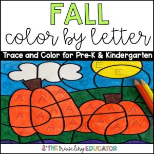 Here's a picture of a Fall Color by letter resource.