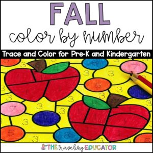 Here's a picture of a Fall Color by Number resource.